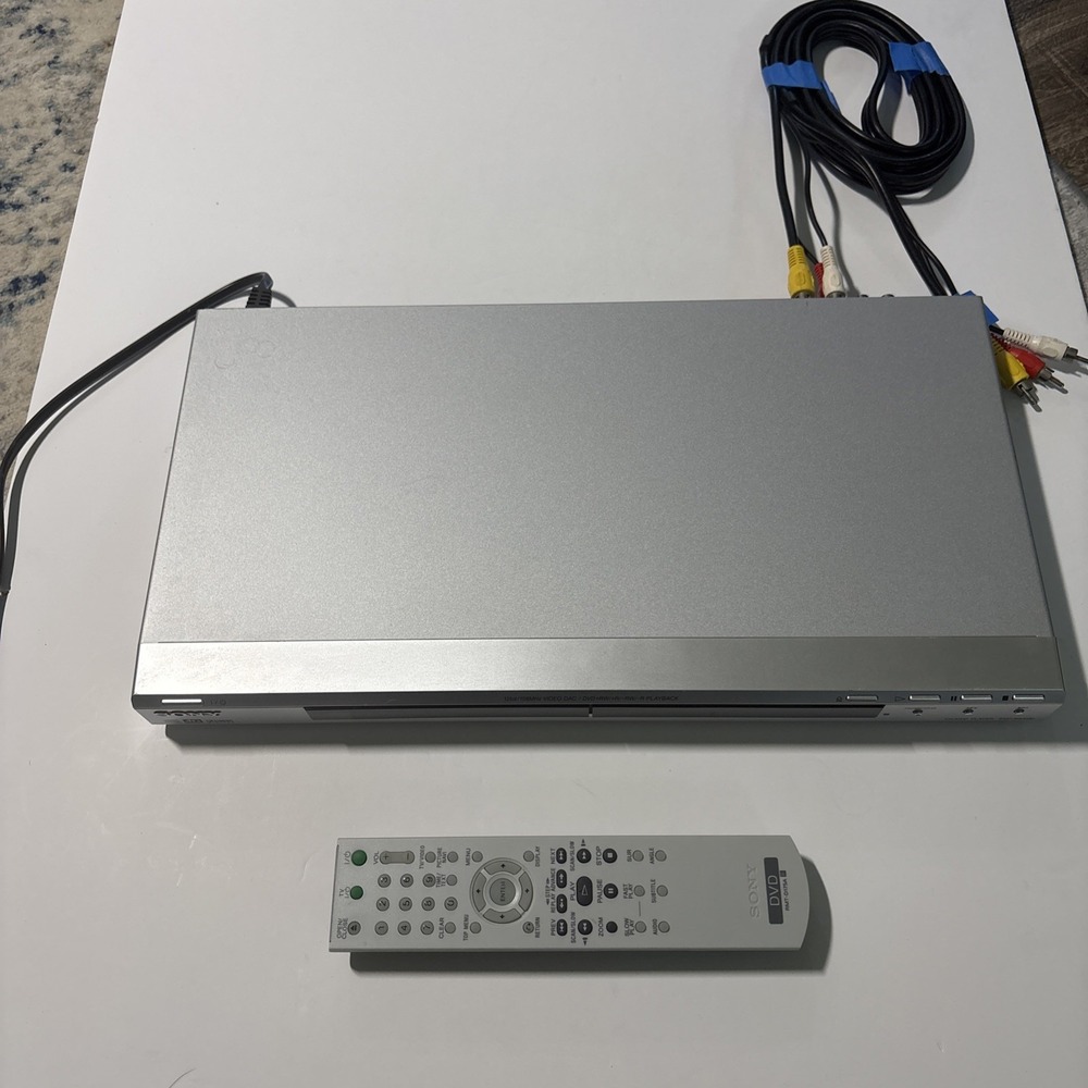 Sony DVD CD Player DVP-NS50P Slim With Remote & RCA Cables WORKING
